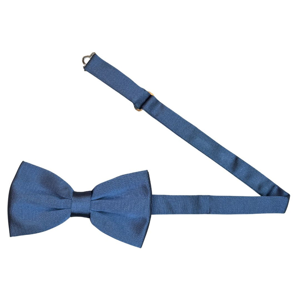 Papillon in faille di seta verticale rifinito a mano con profilo in tono