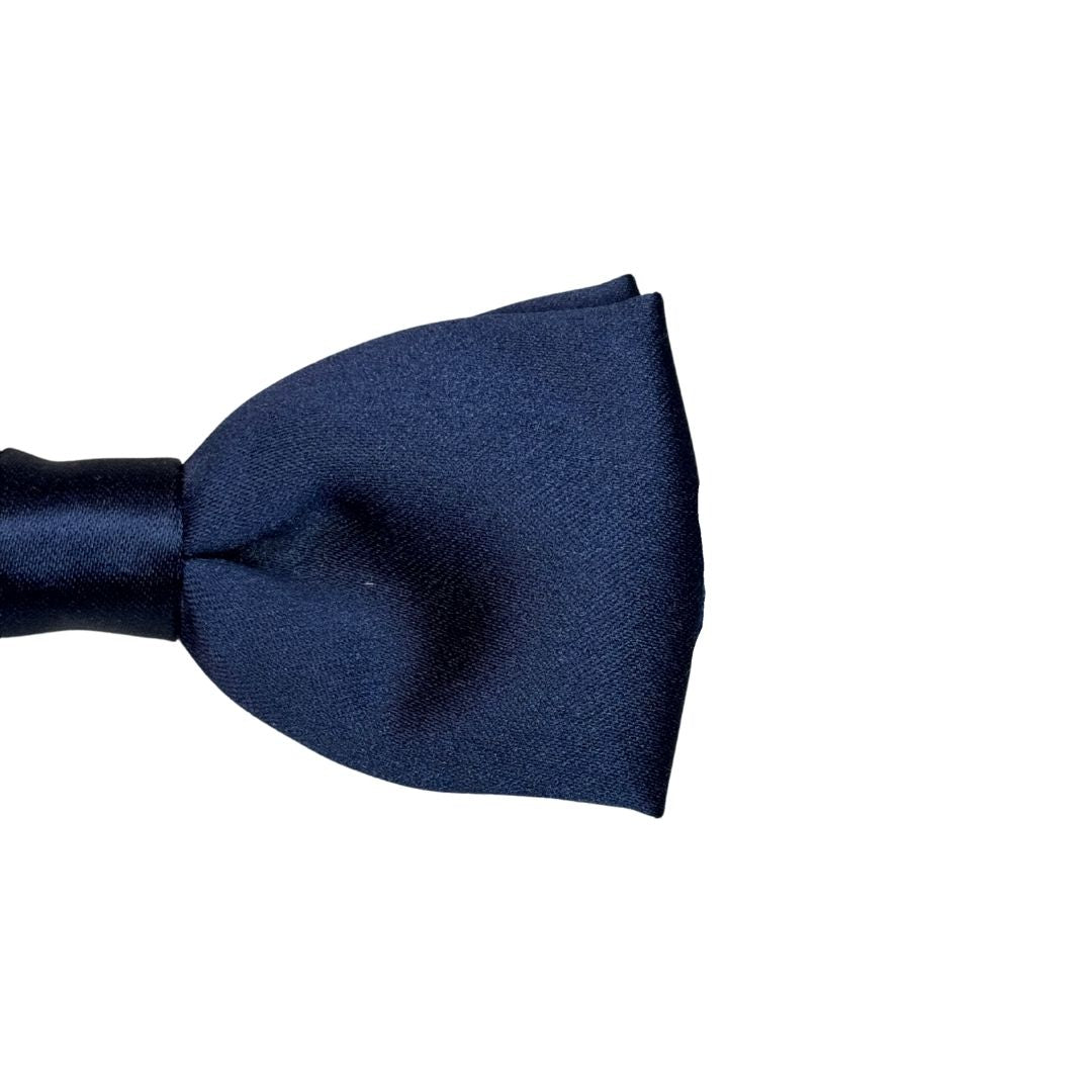 Papillon in seta di raso tinta unita