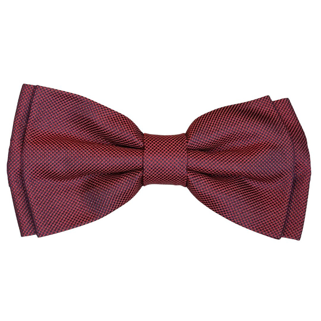 Papillon in seta oxford annodato a mano con texture microtrama e profilo in tono