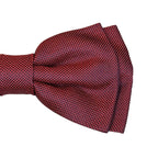 Papillon in seta oxford annodato a mano con texture microtrama e profilo in tono