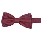 Papillon in seta oxford annodato a mano con texture microtrama e profilo in tono