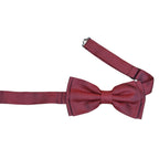 Papillon in seta oxford annodato a mano con texture microtrama e profilo in tono