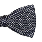 Papillon in seta jacquard disegni geometrici tessuto pregiato e nodo sartoriale