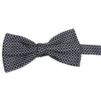 Papillon in seta jacquard disegni geometrici tessuto pregiato e nodo sartoriale