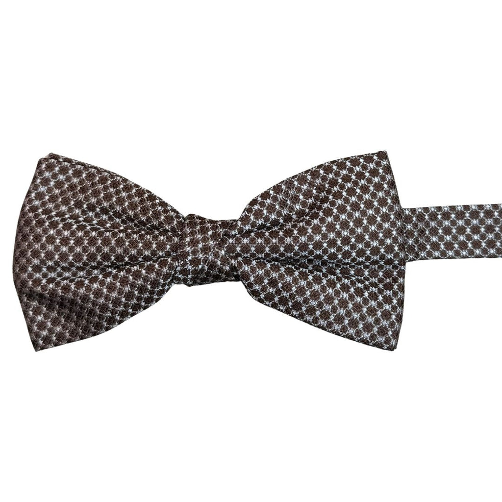 Papillon in seta jacquard disegni geometrici tessuto pregiato e nodo sartoriale