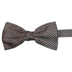 Papillon in seta jacquard disegni geometrici tessuto pregiato e nodo sartoriale