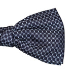 Papillon in seta jacquard disegni geometrici tessuto pregiato e nodo sartoriale