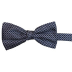 Papillon in seta jacquard disegni geometrici tessuto pregiato e nodo sartoriale