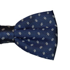 Papillon in seta jacquard anelli uniti rifinito a mano con cura sartoriale