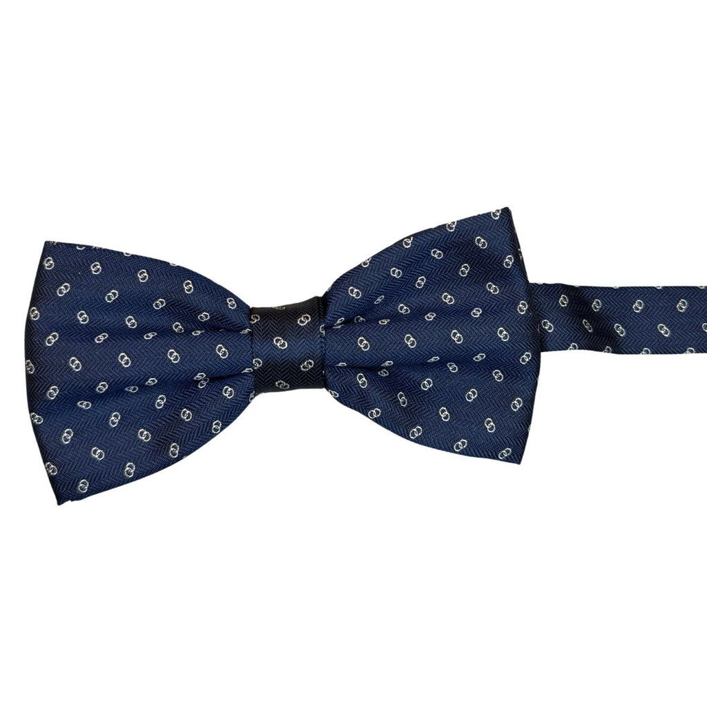 Papillon in seta jacquard anelli uniti rifinito a mano con cura sartoriale