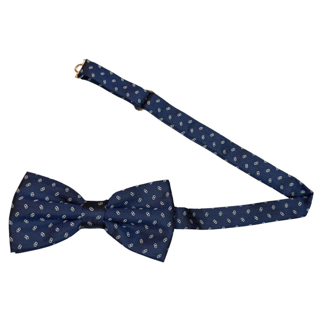 Papillon in seta jacquard anelli uniti rifinito a mano con cura sartoriale