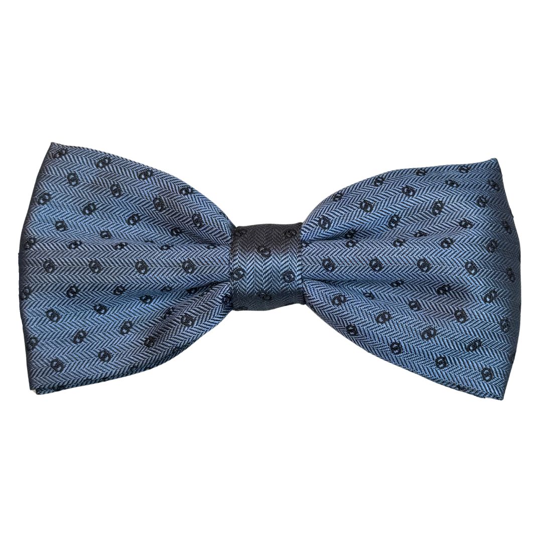 Papillon in seta jacquard anelli uniti rifinito a mano con cura sartoriale