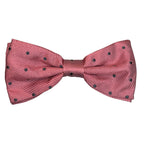 Papillon in seta faille pois annodato a mano con lavorazione sartoriale