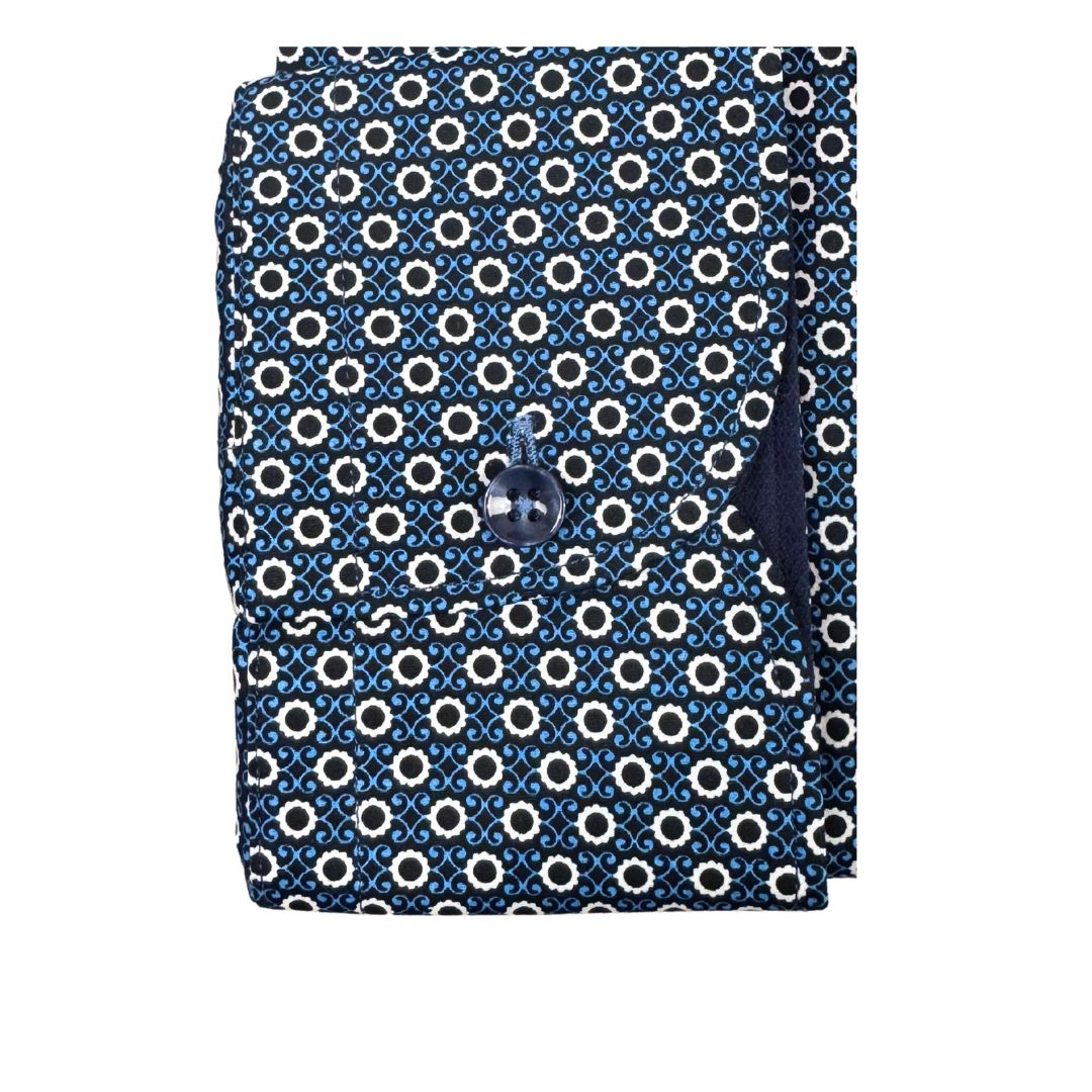 Camicia uomo button down elastam fantasia