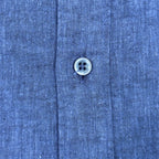 Camicia uomo classica tinta unita lino collo francese  cannole' avanti