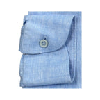 Camicia uomo classica tinta unita lino collo francese  cannole' avanti