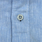 Camicia uomo classica tinta unita lino collo francese  cannole' avanti