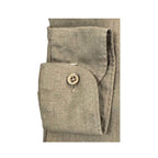 Camicia uomo classica tinta unita lino collo francese  cannole' avanti