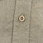 Camicia uomo classica tinta unita lino collo francese  cannole' avanti