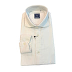 Camicia uomo classica tinta unita lino collo francese  cannole' avanti