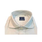 Camicia uomo classica tinta unita lino collo francese  cannole' avanti