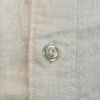 Camicia uomo classica tinta unita lino collo francese  cannole' avanti