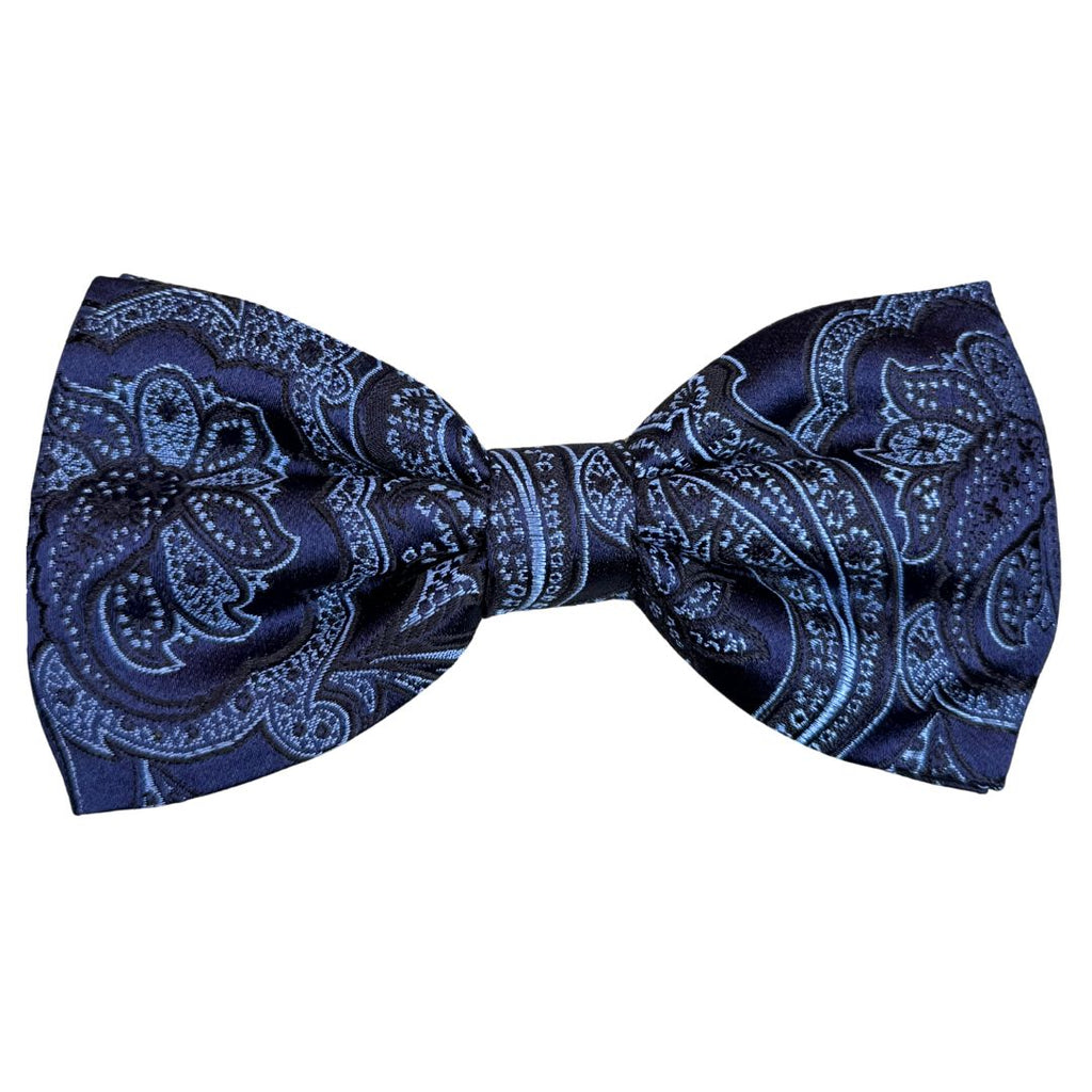 Papillon in seta fantasia cashmere annodato a mano con lavorazione sartoriale