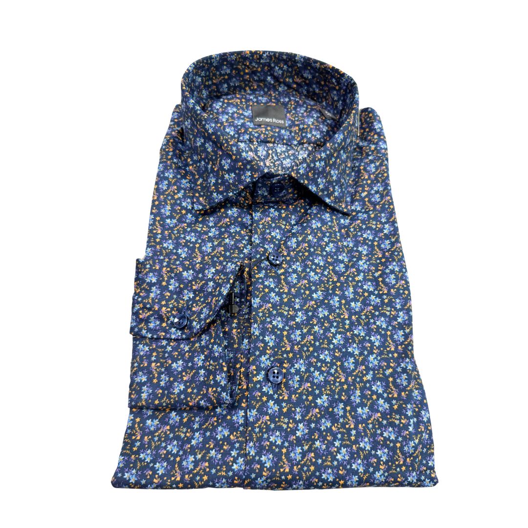 Camicia uomo classica elastam fantasia fiori