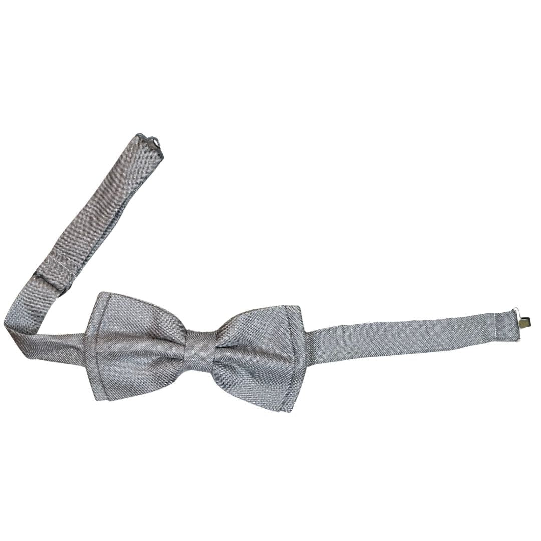 Papillon jacquard in seta pois bianchi annodato a mano con finitura sartoriale