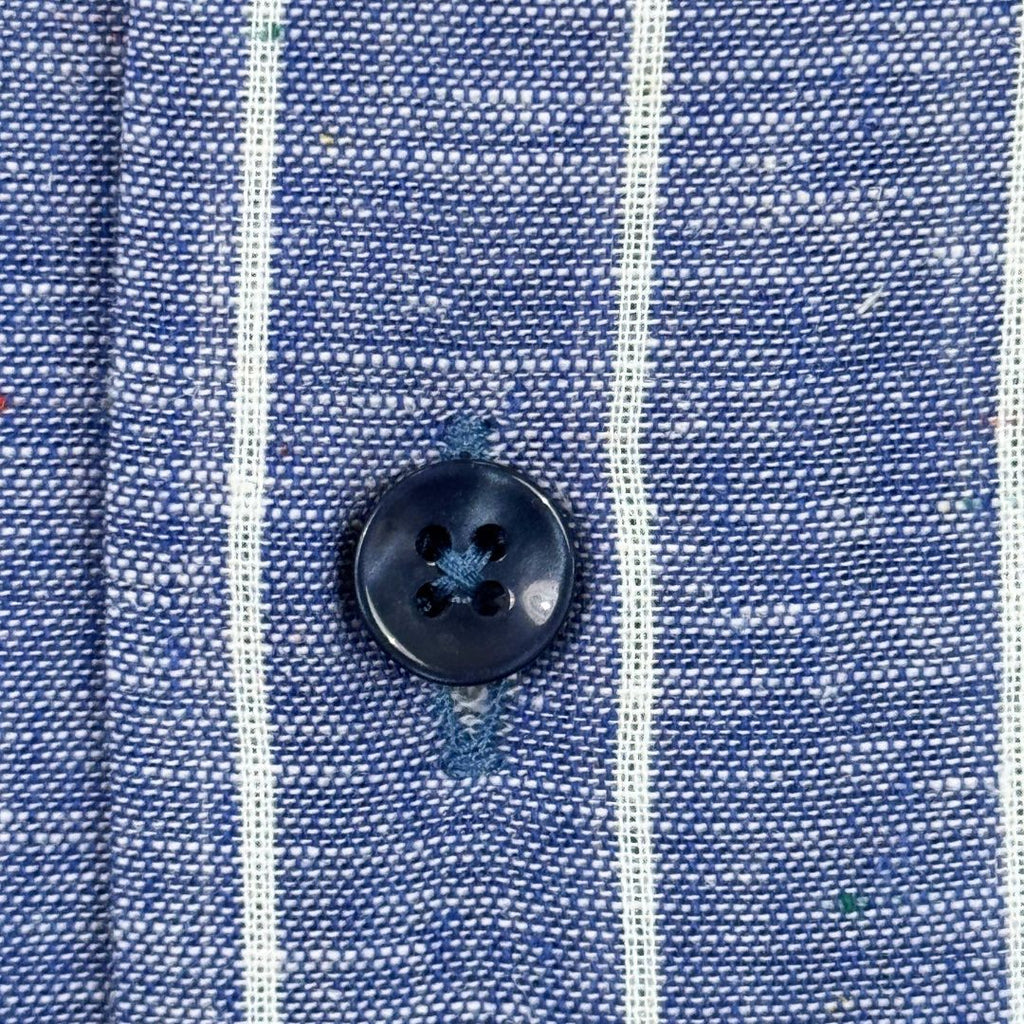 Camicia uomo button down misto lino extra fit righe