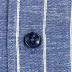 Camicia uomo button down misto lino extra fit righe