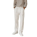 Pantalone Uomo 100% Lino con coulisse in vita tasca chino Made in Italy