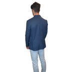 Giacca uomo destrutturata puntinata tasca con pattina