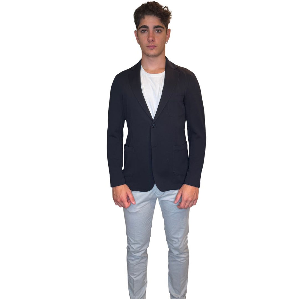 Giacca uomo destrutturata tasca e taschino a toppa Made in Italy