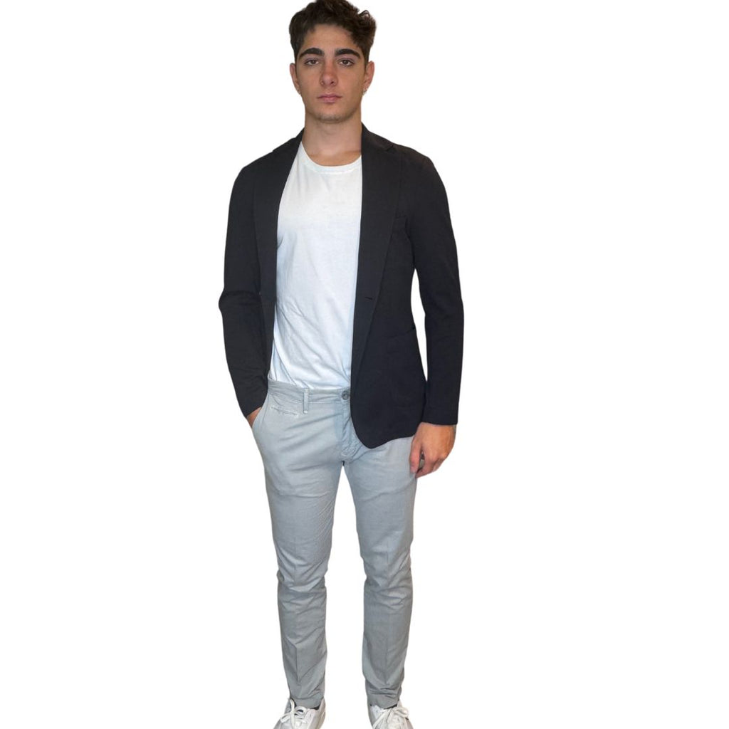 Giacca uomo destrutturata tasca e taschino a toppa Made in Italy