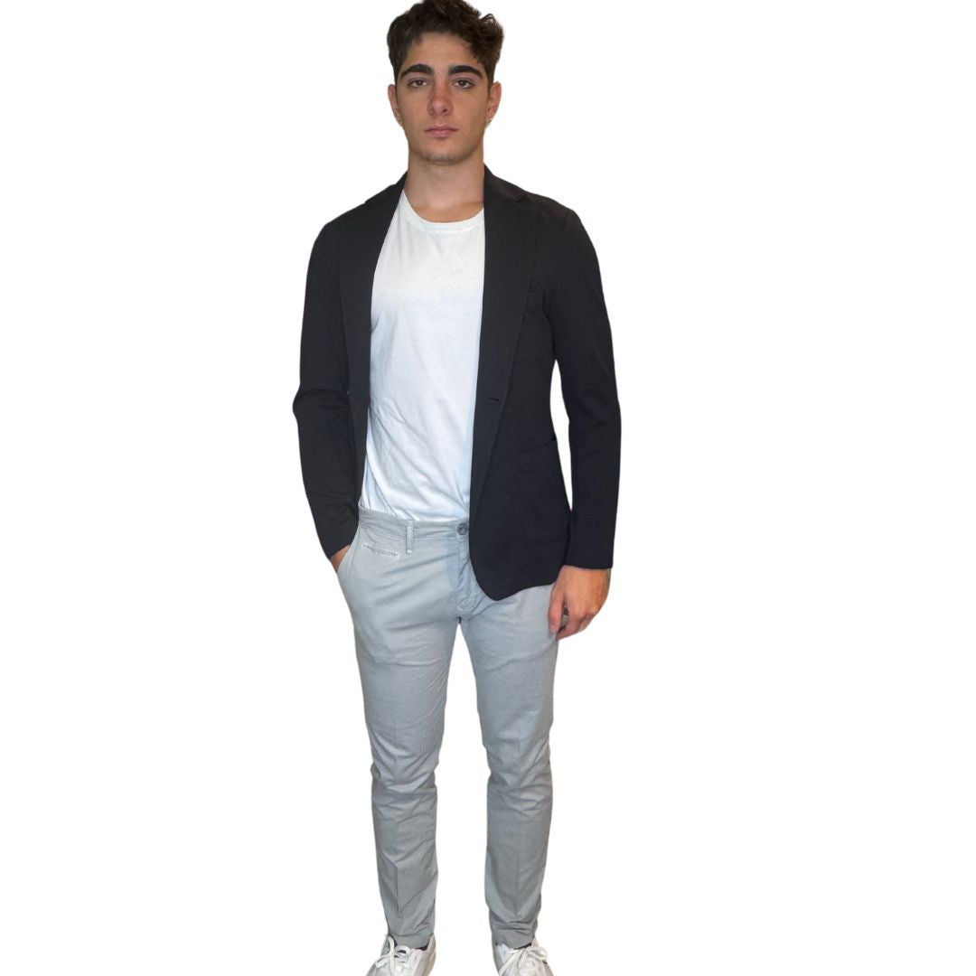 Giacca uomo destrutturata tasca e taschino a toppa Made in Italy