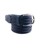 Cintura Uomo Intrecciata e Elasticizzata in Cuoio Rigenerato