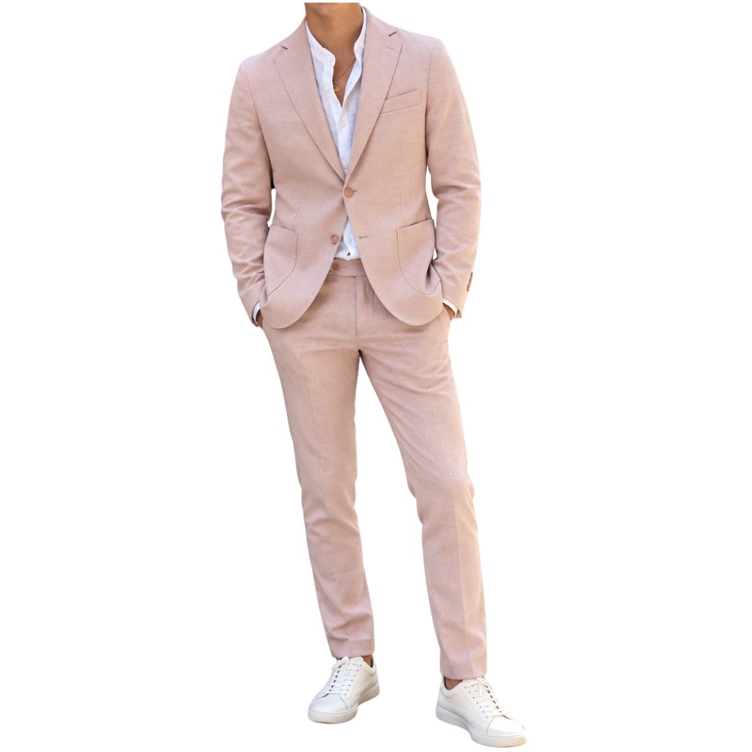 Abito uomo sartoriale  giacca con tasca a toppa Made in Italy