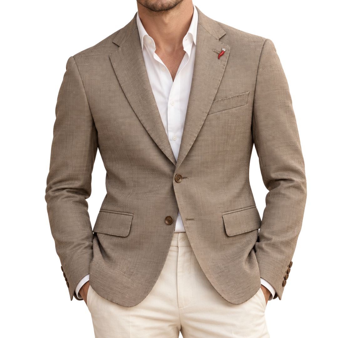 Abito uomo sartoriale giacca con tasca con pattina Made in Italy