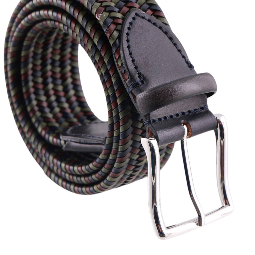 Cintura Elasticizzata Intrecciata in pelle