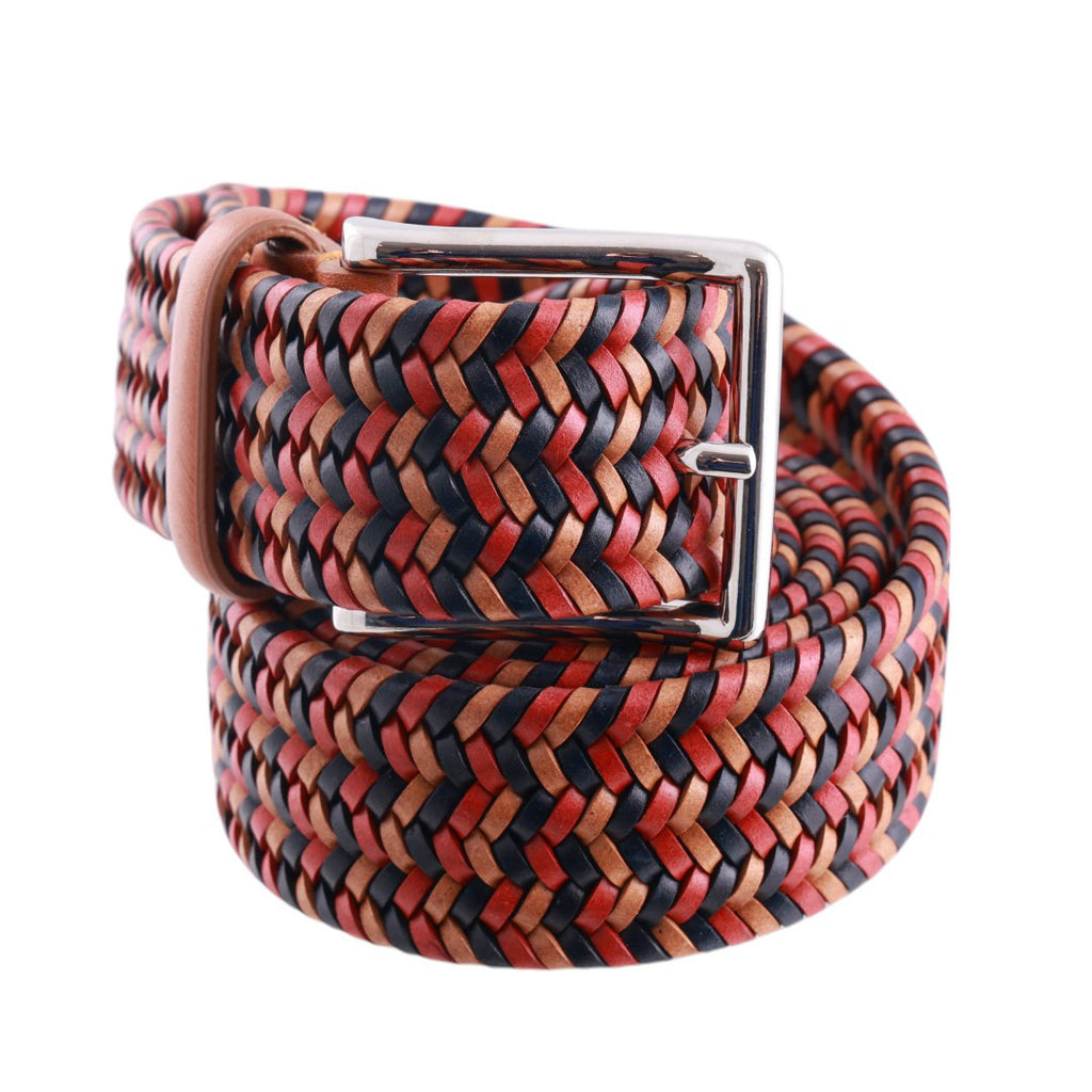 Cintura Elasticizzata Intrecciata in pelle