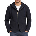 Giacca uomo punto milano con zip e cappuccio