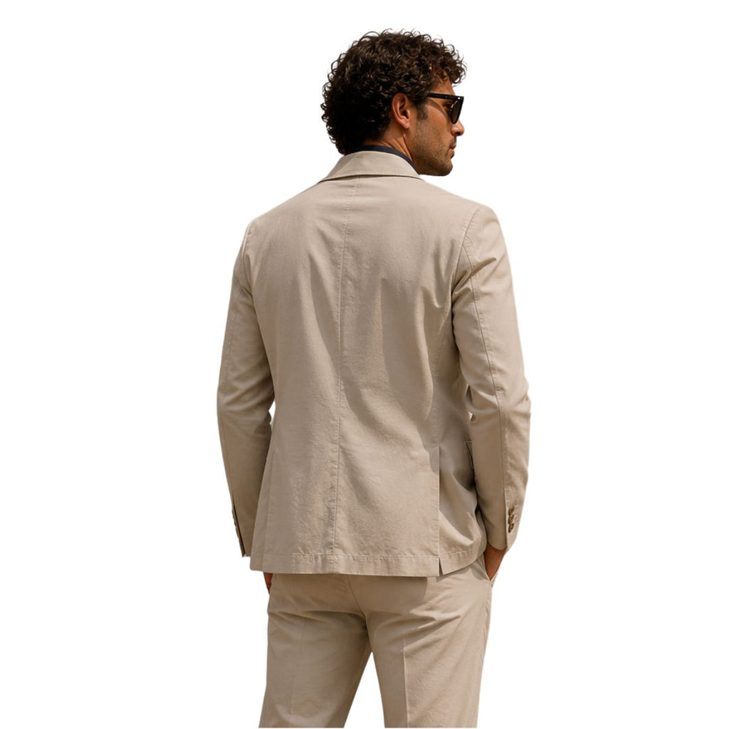 Giacca uomo destrutturata 100% cotone tasca a toppa Made in Italy