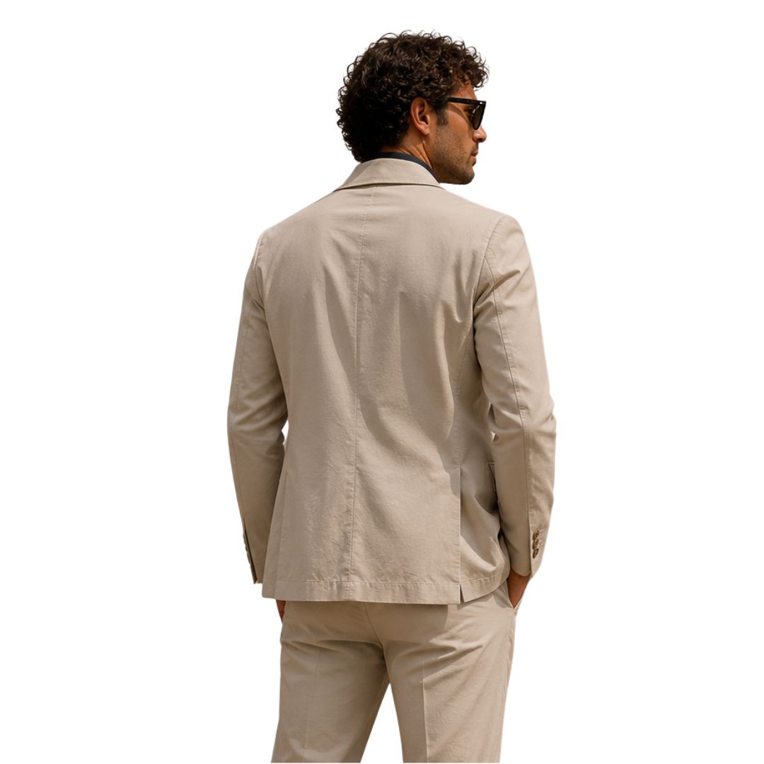 Giacca uomo destrutturata 100% cotone tasca a toppa Made in Italy