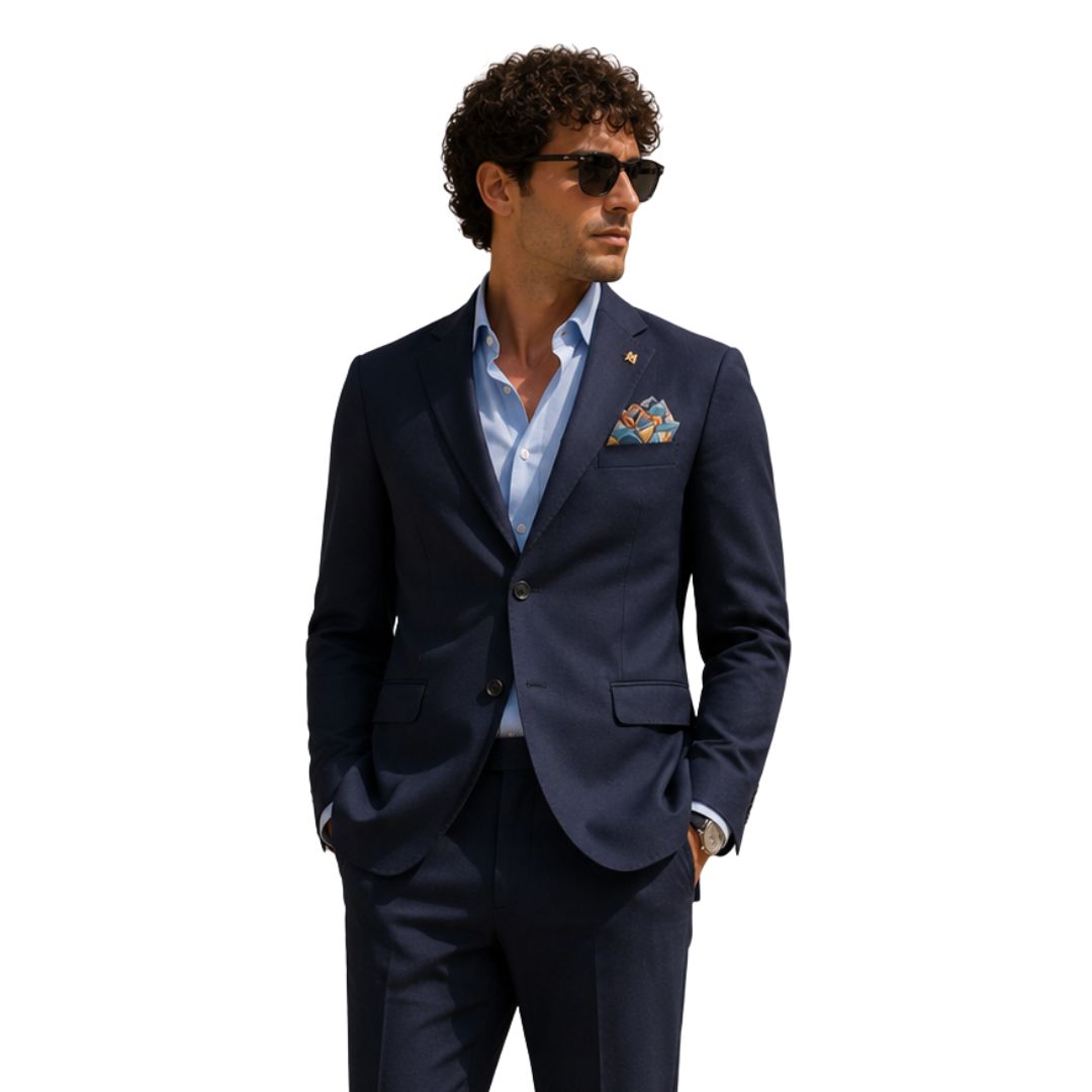 Giacca uomo destrutturata Sartoria Di Lorenzo tasca con pattina Made in Italy