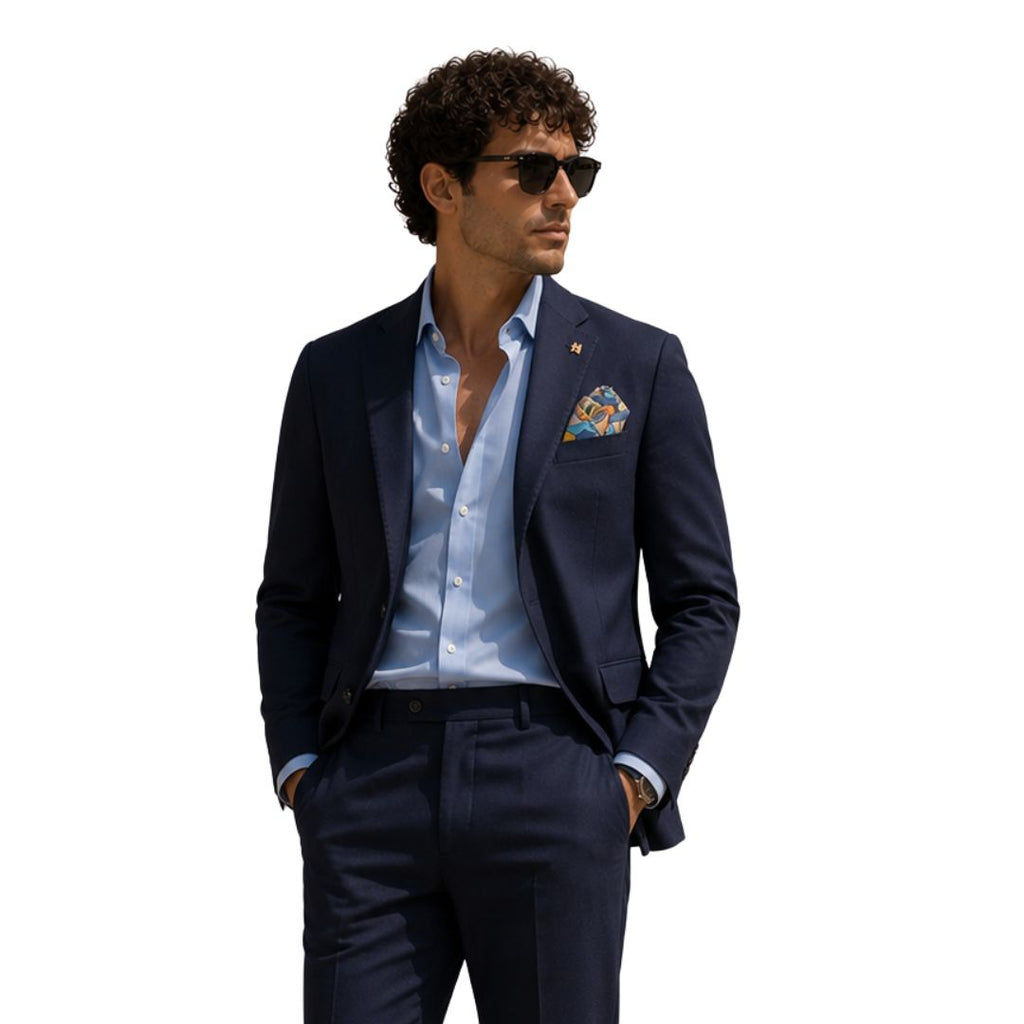 Giacca uomo destrutturata Sartoria Di Lorenzo tasca con pattina Made in Italy