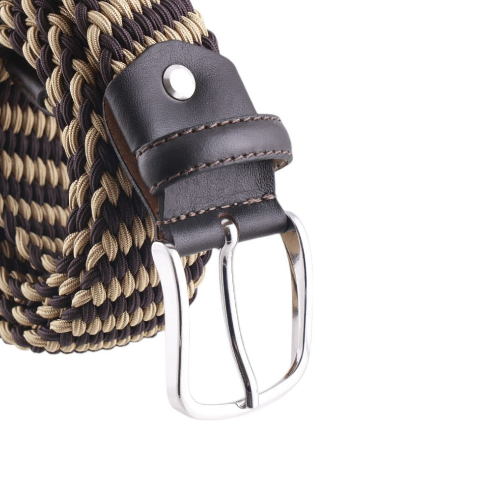 Cintura tessuto elastico viscosa bicolore obliquo rifinita a mano Made in Italy