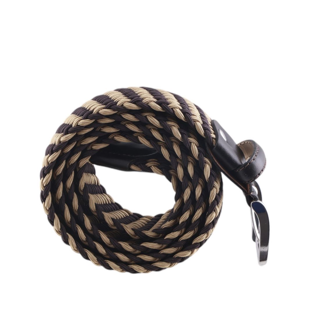 Cintura tessuto elastico viscosa bicolore obliquo rifinita a mano Made in Italy