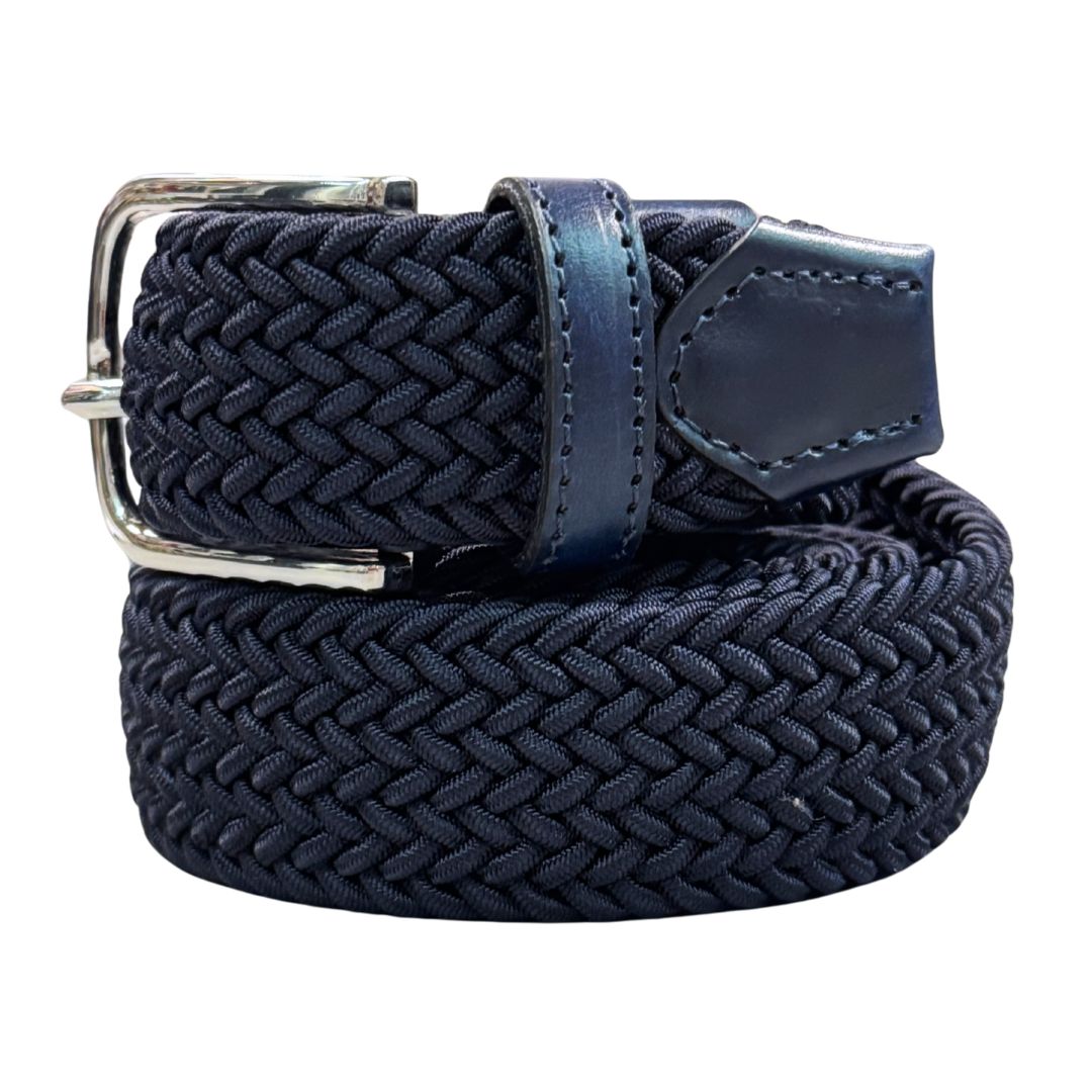 Cintura uomo elastica viscosa rifinita a mano Made in Italy