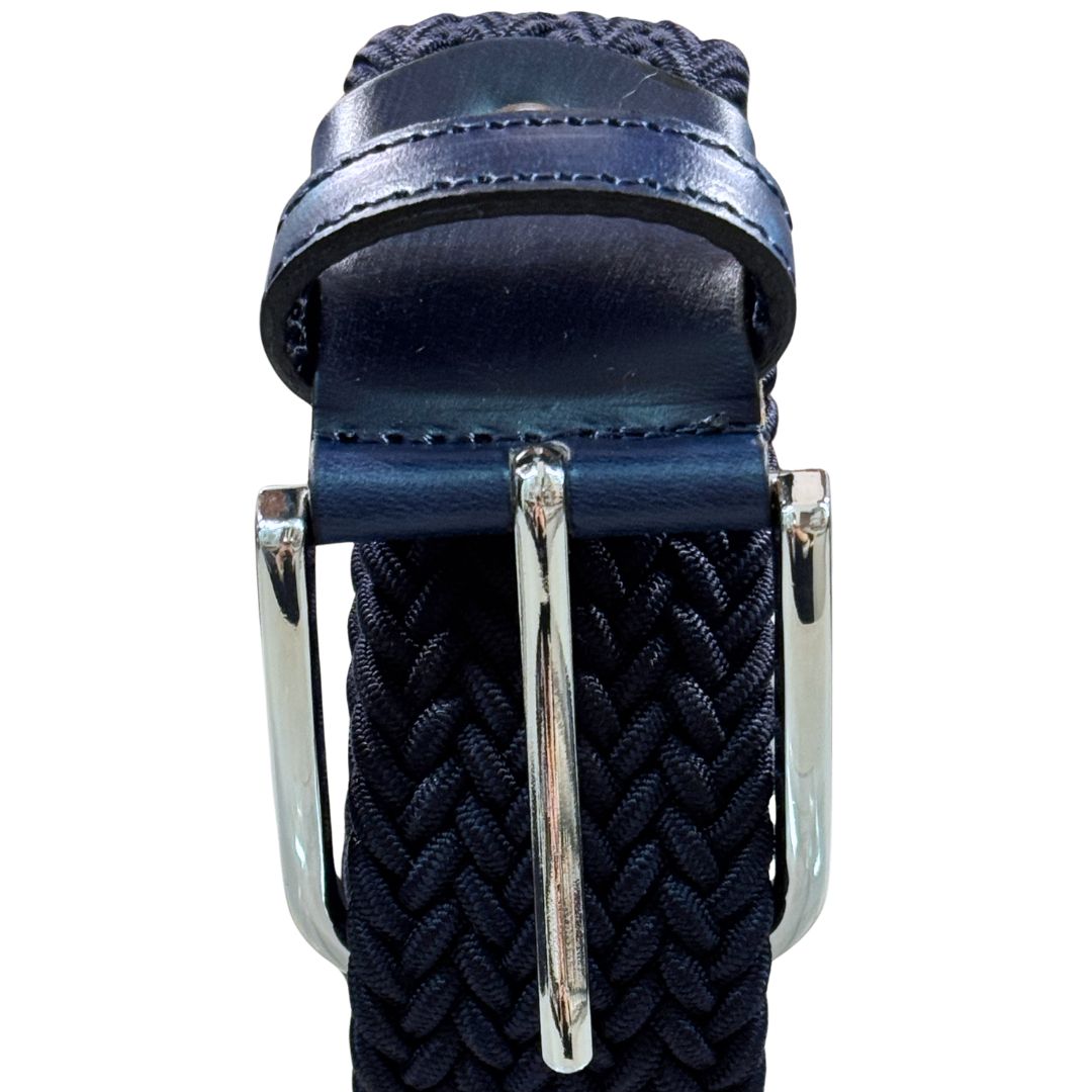 Cintura uomo elastica viscosa rifinita a mano Made in Italy